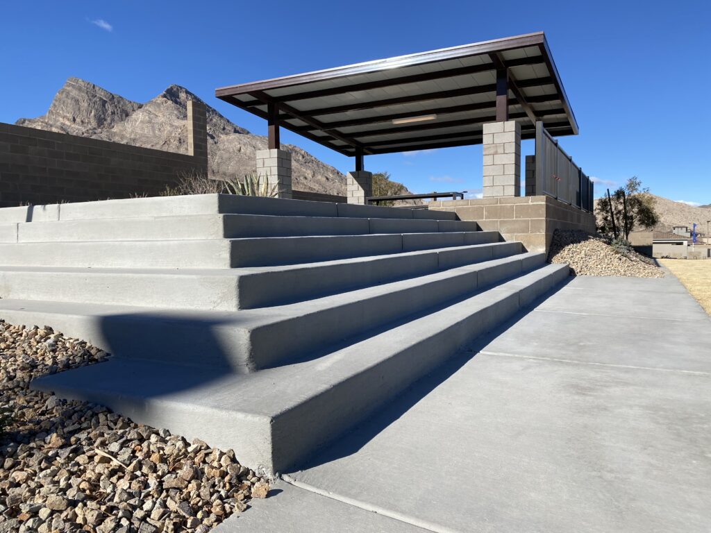 here is a nice set of steps of las vegas concrete work