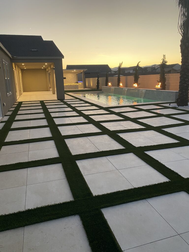 modern luxury backyard