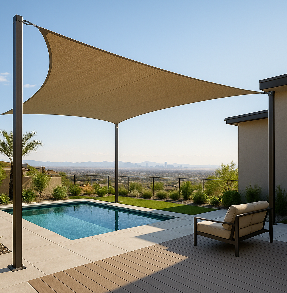Shade sail las vegas backyard